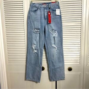 NWT Guess Jessalyn High Rise Destroyed Straight Leg Jeans
